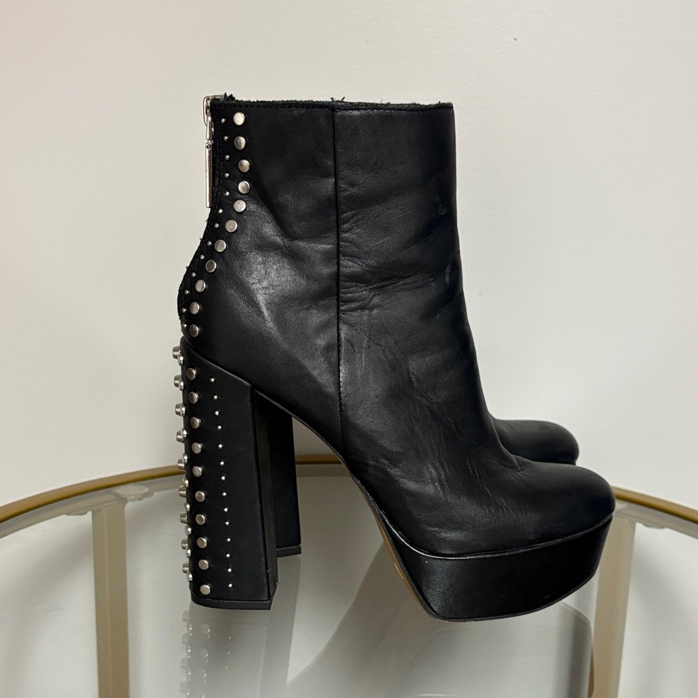 Dolce Vita Black Studded Heeled Boots